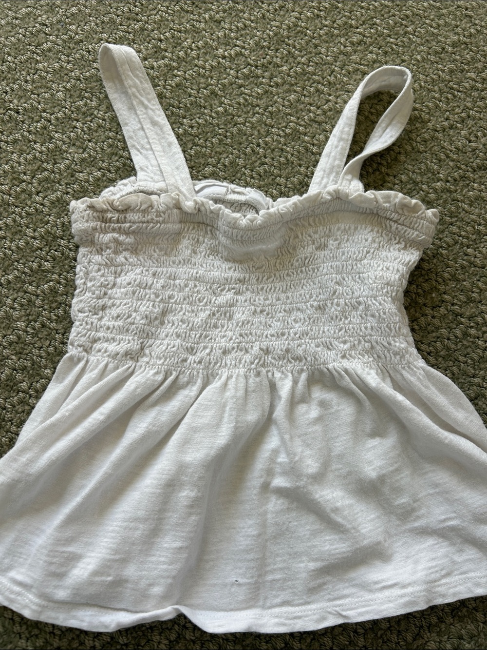 GAP Kids White Smocked Tank Top
